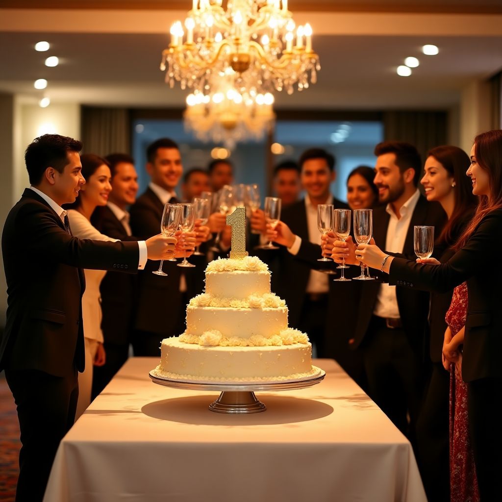Celebración de aniversario de la empresa